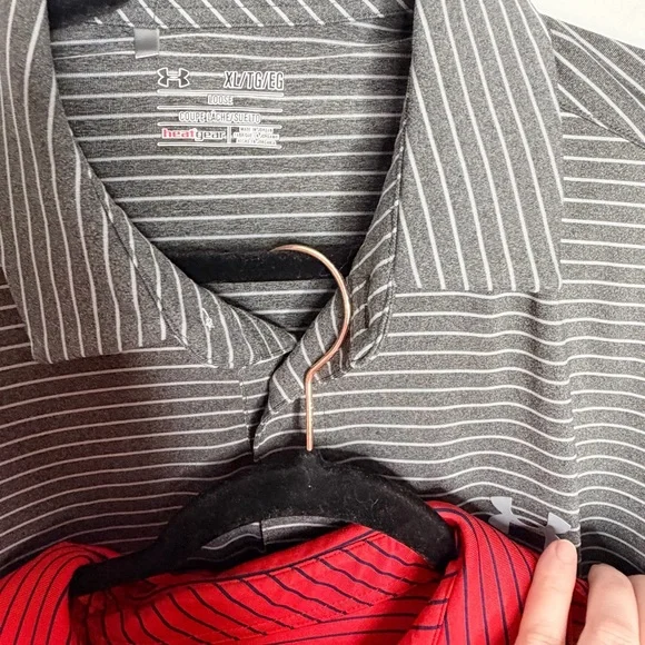 Under Armour Striped Polo Shirts Set of 3Navy, Red, Gray PlayoffGolfXL